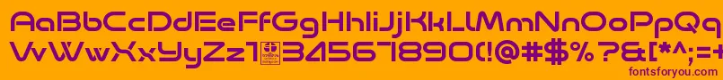 Minalis Regular Demo Font – Purple Fonts on Orange Background