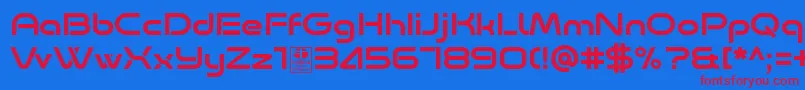 Minalis Regular Demo Font – Red Fonts on Blue Background