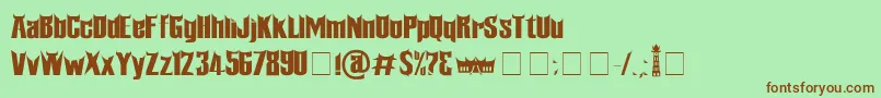 Minangkabau Font – Brown Fonts on Green Background