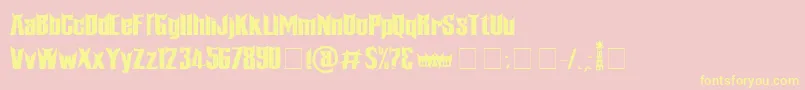 Minangkabau Font – Yellow Fonts on Pink Background