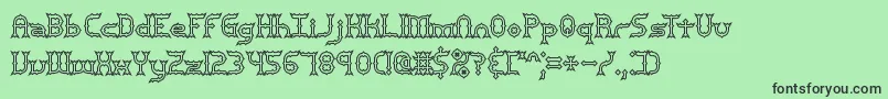 mincer Font – Black Fonts on Green Background