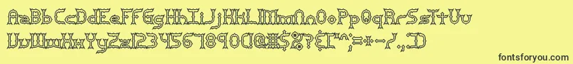 mincer Font – Black Fonts on Yellow Background