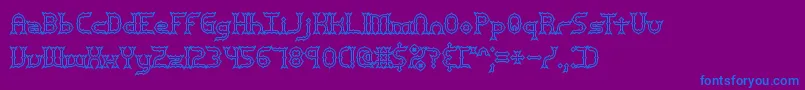 mincer Font – Blue Fonts on Purple Background