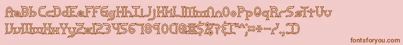 mincer Font – Brown Fonts on Pink Background