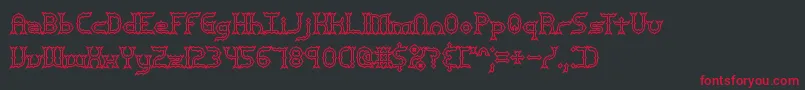 mincer Font – Red Fonts on Black Background