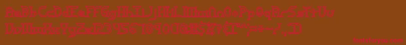 mincer Font – Red Fonts on Brown Background