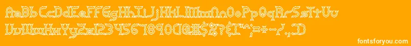 mincer Font – White Fonts on Orange Background