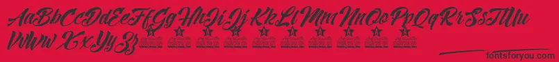 Mind Rescue Personal use Font – Black Fonts on Red Background