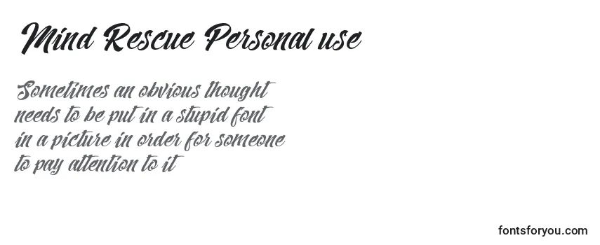 Schriftart Mind Rescue Personal use