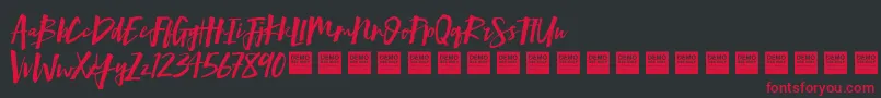 Mind Rush   Demo Font – Red Fonts on Black Background