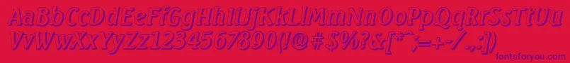 SeagullshadowItalic Font – Purple Fonts on Red Background