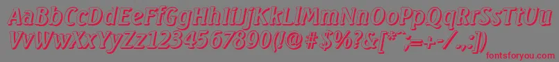 SeagullshadowItalic Font – Red Fonts on Gray Background