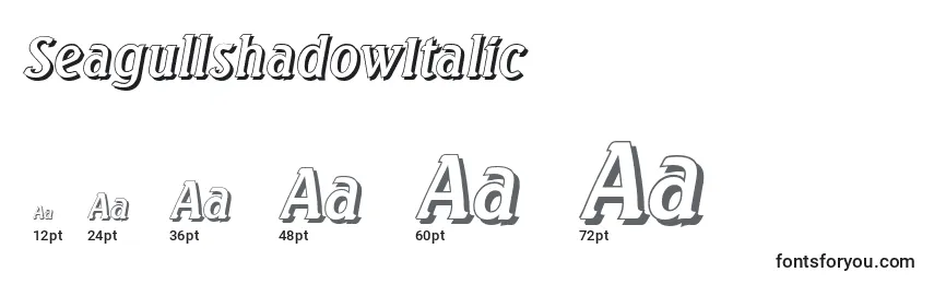 SeagullshadowItalic Font Sizes