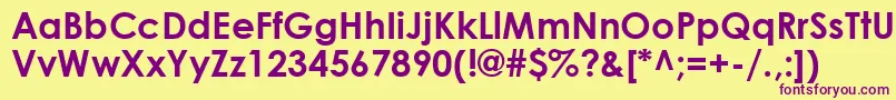 CenturyGothicРџРѕР»СѓР¶РёСЂРЅС‹Р№ Font – Purple Fonts on Yellow Background