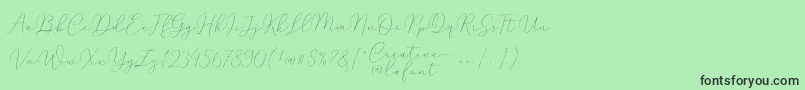 fuente Mindline Script Demo – Fuentes Negras Sobre Fondo Verde