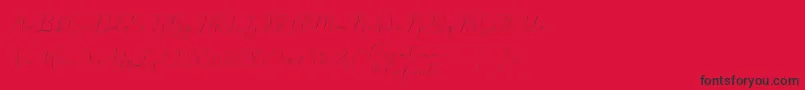 Mindline Script Demo-Schriftart – Schwarze Schriften auf rotem Hintergrund