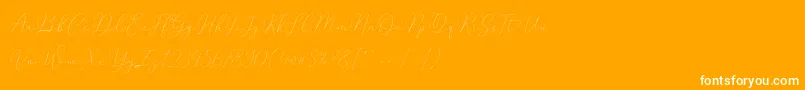 Mindline Slant Demo Font – White Fonts on Orange Background