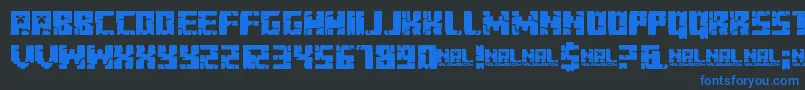 Minecraft Evenings Font – Blue Fonts on Black Background