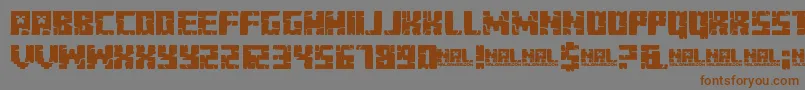 Шрифт Minecraft Evenings – коричневые шрифты на сером фоне