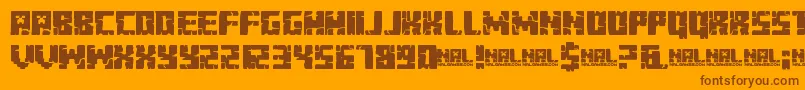 Minecraft Evenings Font – Brown Fonts on Orange Background