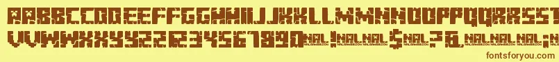 Minecraft Evenings Font – Brown Fonts on Yellow Background