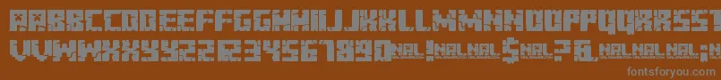 Minecraft Evenings Font – Gray Fonts on Brown Background