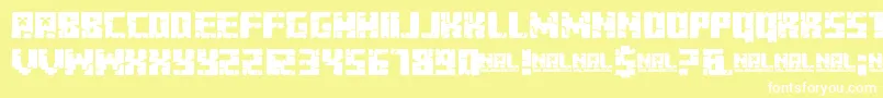 Minecraft Evenings Font – White Fonts on Yellow Background