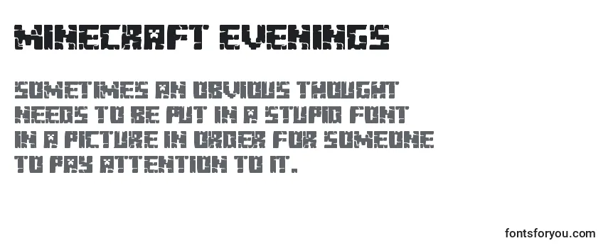 Шрифт Minecraft Evenings