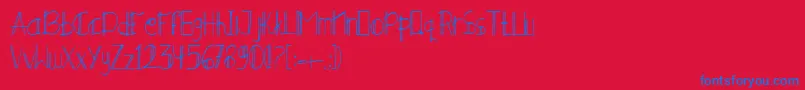 MINERALE Font – Blue Fonts on Red Background