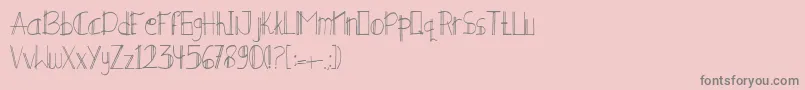 MINERALE Font – Gray Fonts on Pink Background