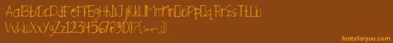 MINERALE Font – Orange Fonts on Brown Background