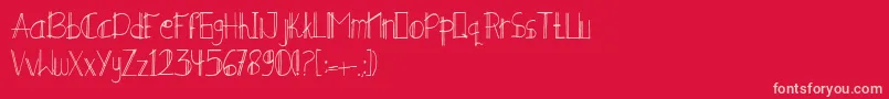 MINERALE Font – Pink Fonts on Red Background