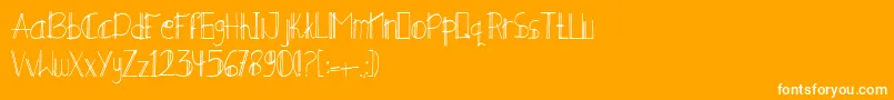 MINERALE Font – White Fonts on Orange Background
