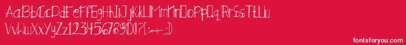 MINERALE Font – White Fonts on Red Background