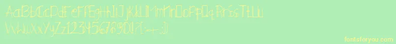 MINERALE Font – Yellow Fonts on Green Background