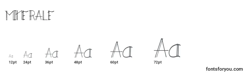 MINERALE Font Sizes
