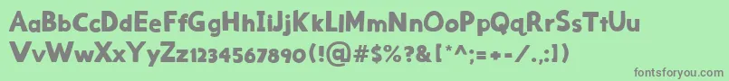 Mini Moment Font – Gray Fonts on Green Background