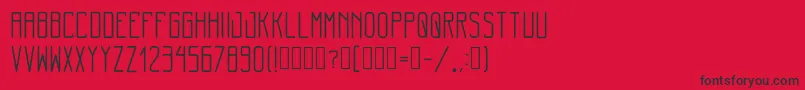 フォントMinimalThin Regular – 赤い背景に黒い文字