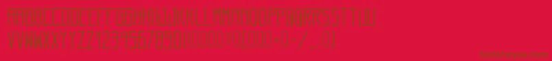 Police MinimalThin Regular – polices brunes sur fond rouge