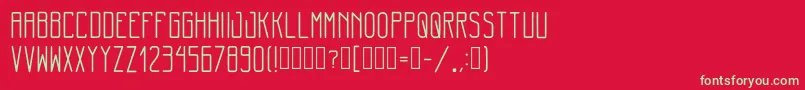 MinimalThin Regular Font – Green Fonts on Red Background