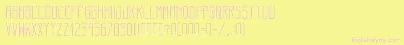 MinimalThin Regular Font – Pink Fonts on Yellow Background