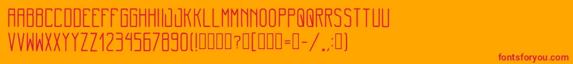 MinimalThin Regular Font – Red Fonts on Orange Background