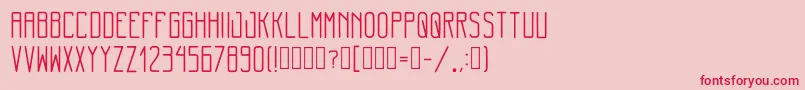MinimalThin Regular Font – Red Fonts on Pink Background