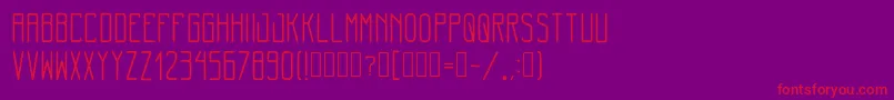 MinimalThin Regular Font – Red Fonts on Purple Background