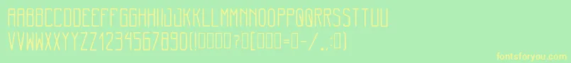 MinimalThin Regular Font – Yellow Fonts on Green Background