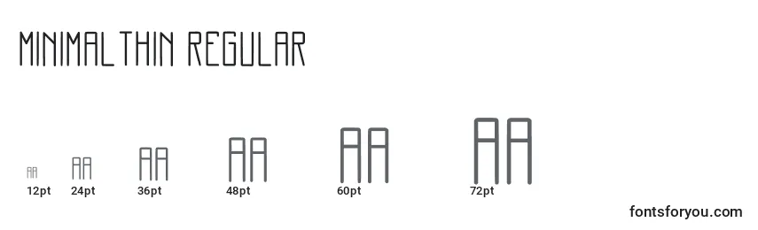 MinimalThin Regular Font Sizes