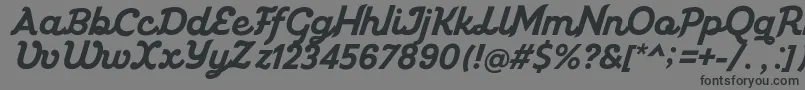 Miniolla Font – Black Fonts on Gray Background
