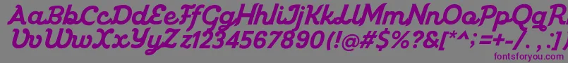 Miniolla Font – Purple Fonts on Gray Background