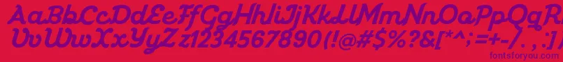 Miniolla Font – Purple Fonts on Red Background