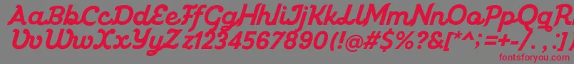 Miniolla Font – Red Fonts on Gray Background